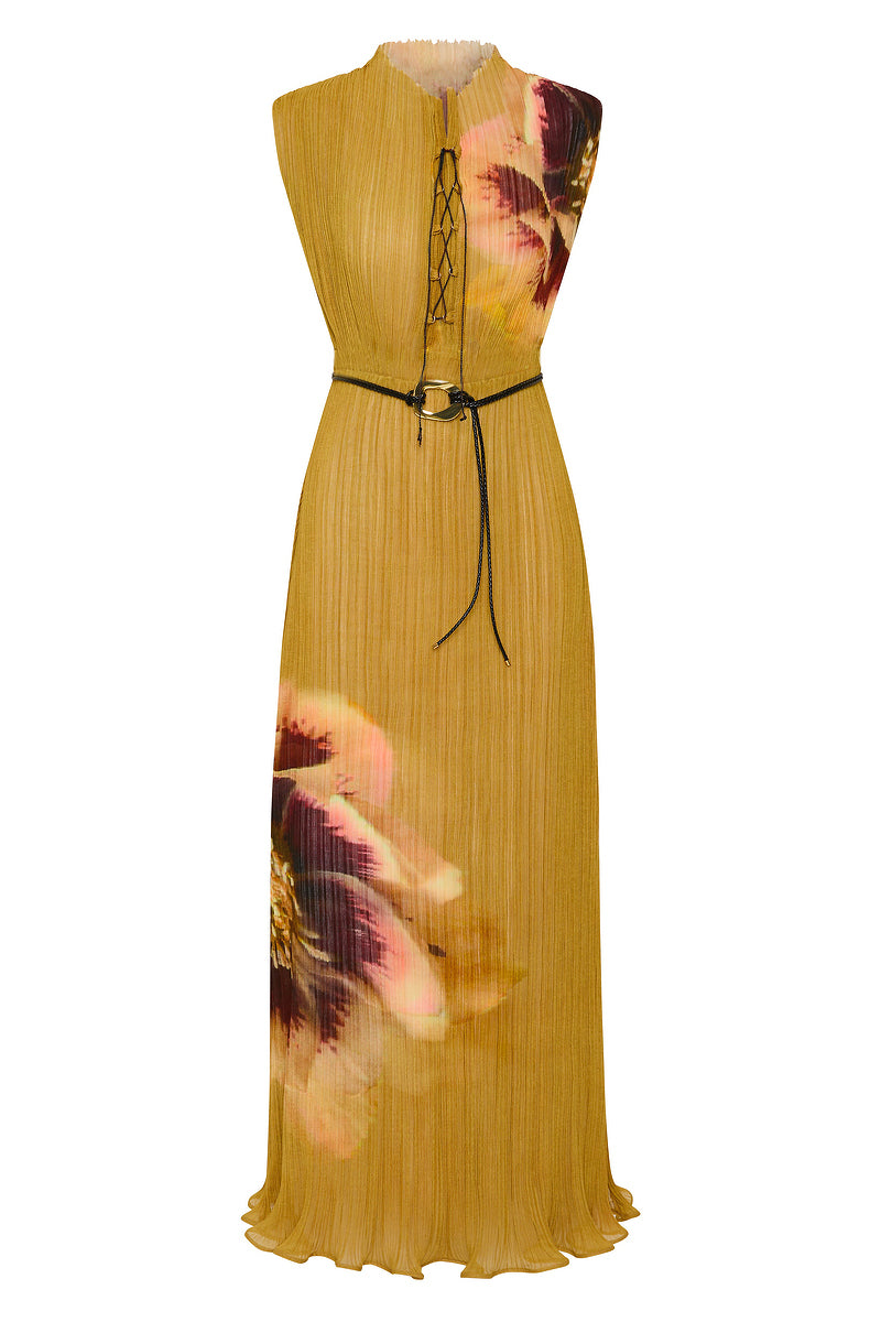 LIGHT SPEED SLEEVELESS PLEATED MIDI