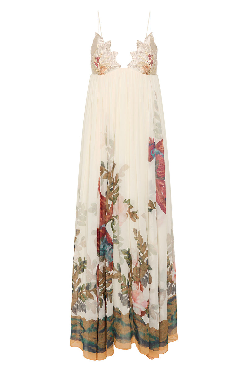PROMISES FLOWER BUST DRESS