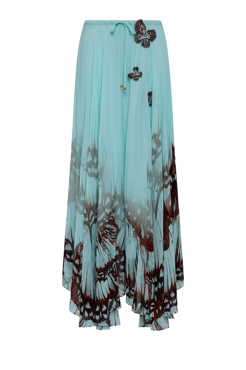 BUTTERFLY EFFECT HIPSTER FLARE MAXI SKIRT