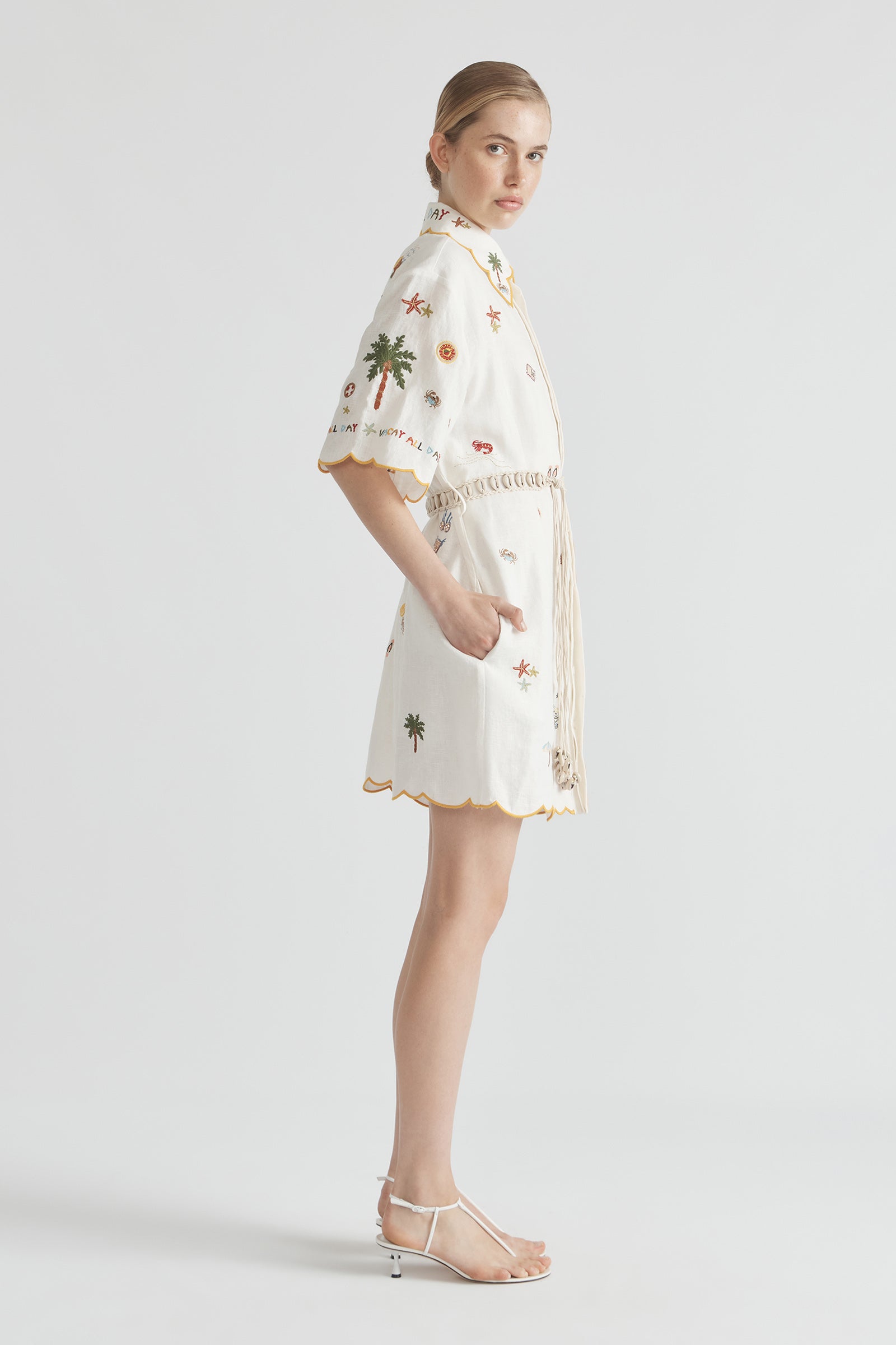 VACAY ALL DAY SHIRT DRESS WITH YOKE