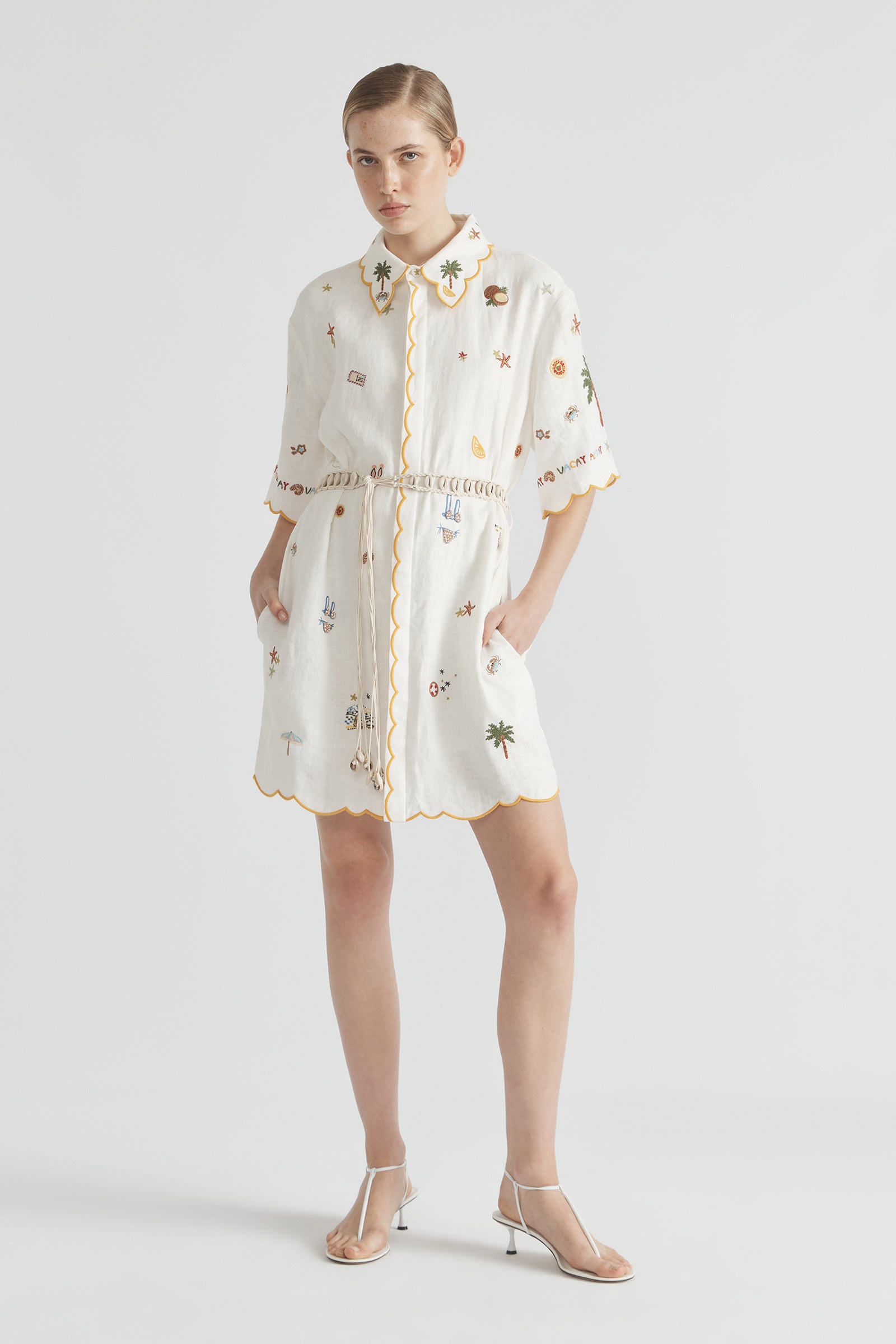 VACAY ALL DAY SHIRT DRESS WITH YOKE