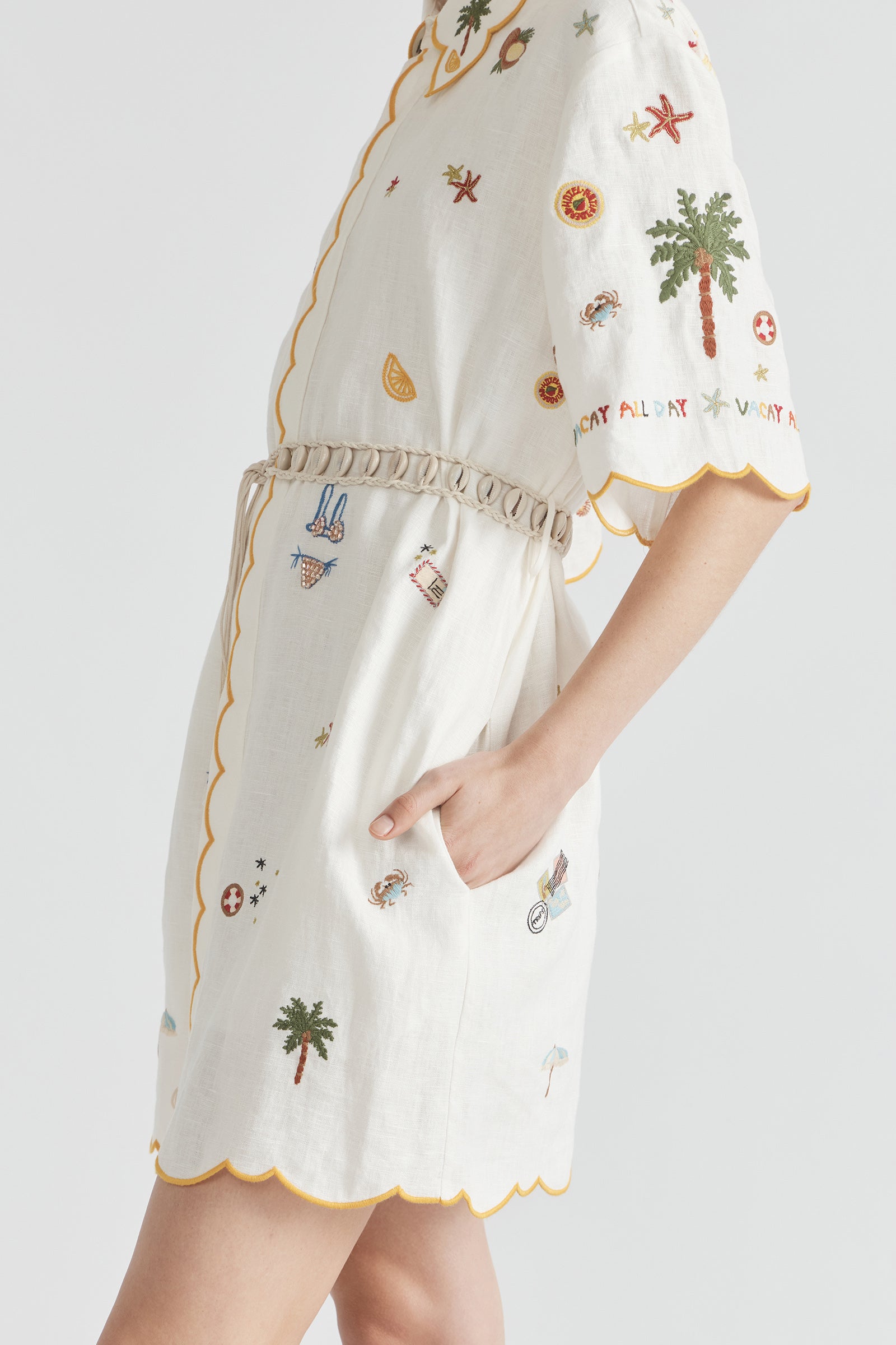 VACAY ALL DAY SHIRT DRESS WITH YOKE