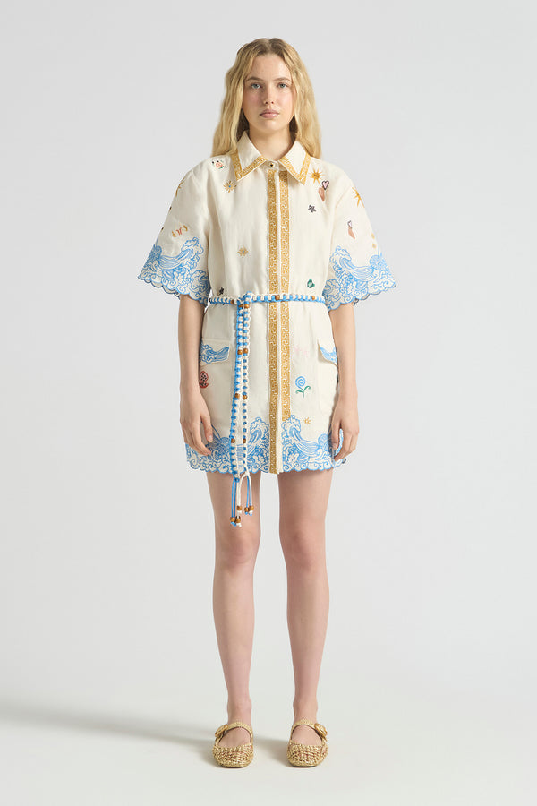 PIPELINE SHIRT DRESS WITH YOKE