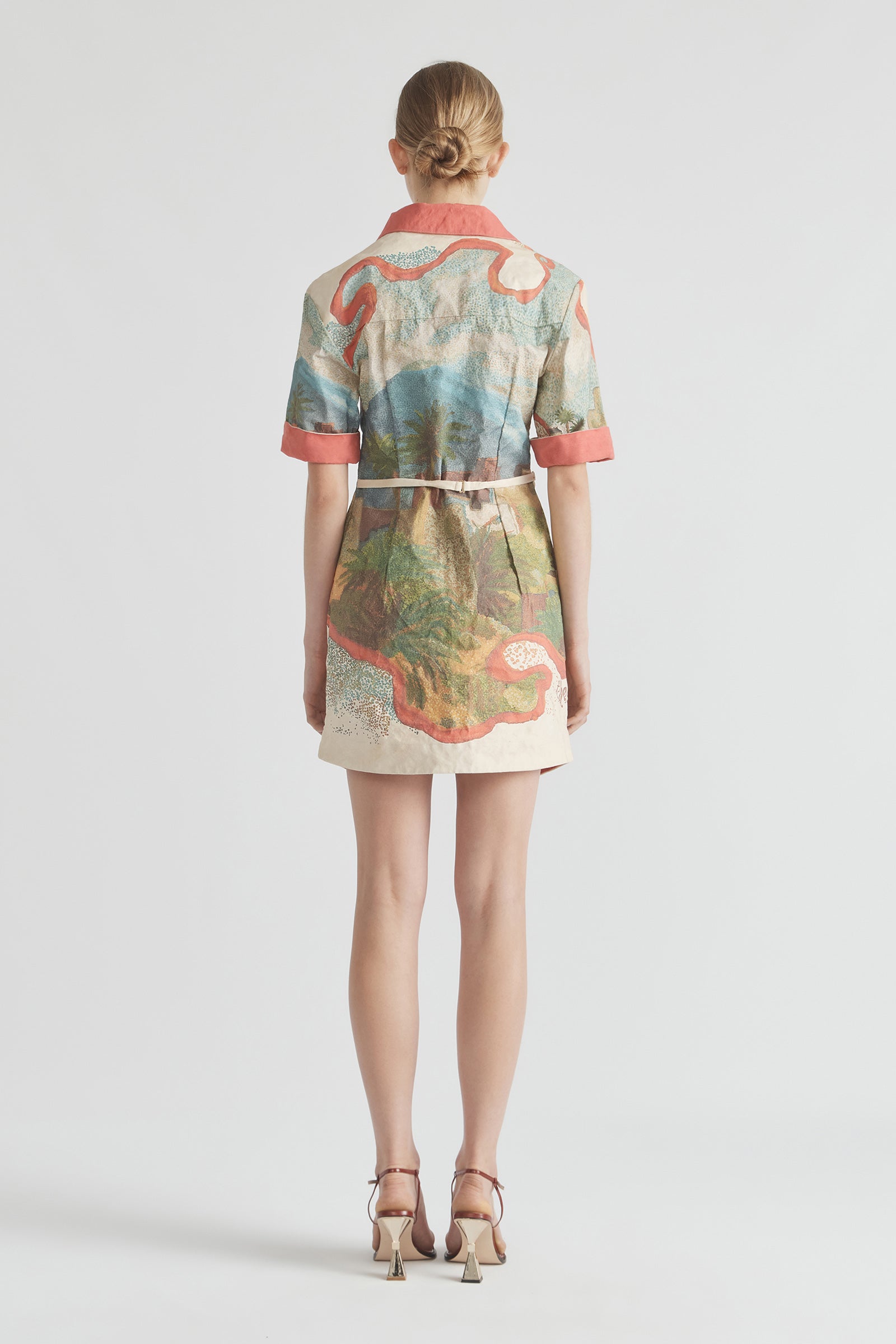 GREAT ESCAPE ROLLED CUFF MINI DRESS