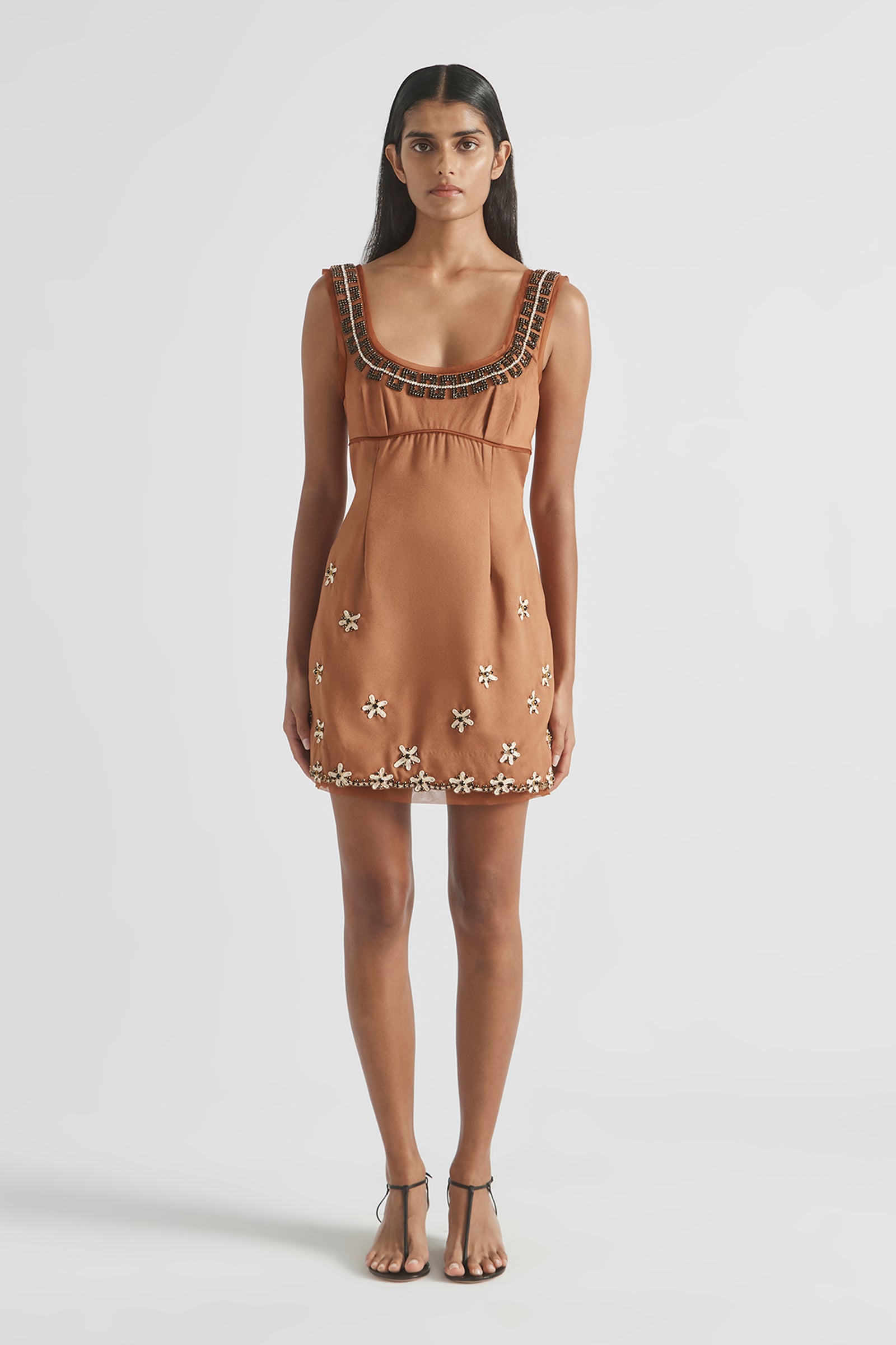 STARLIGHT ORGANZA UNDERLAY MINI DRESS