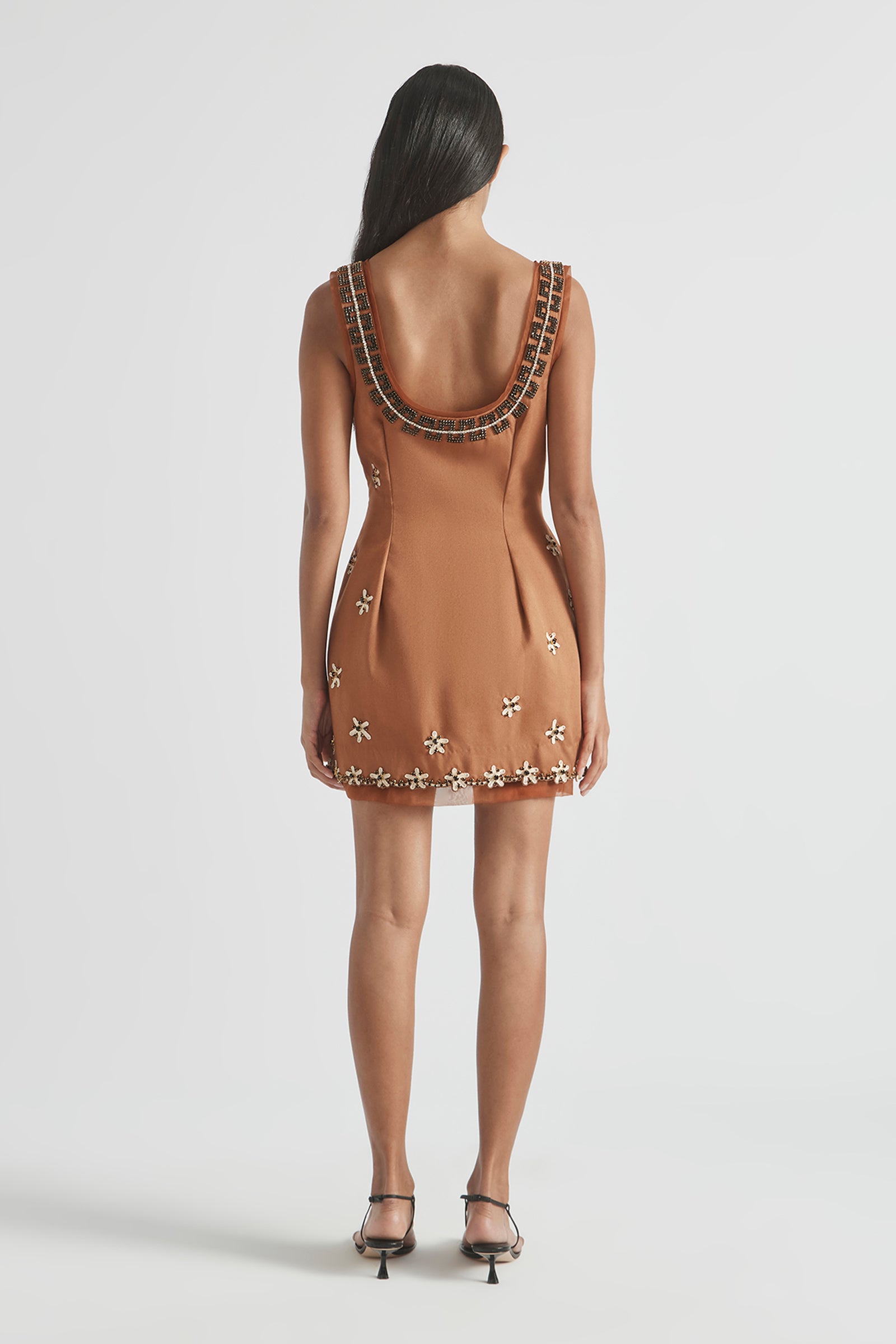 STARLIGHT ORGANZA UNDERLAY MINI DRESS