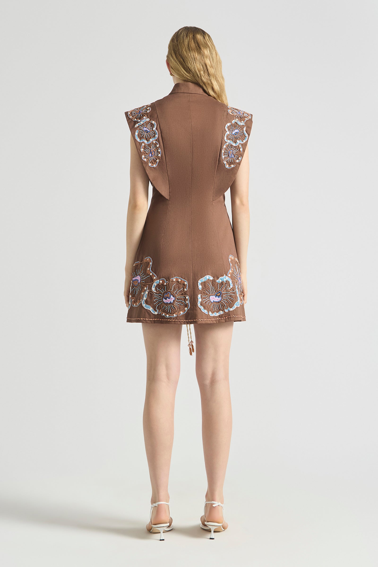 CHAPTERS FRONT TIE MINI DRESS