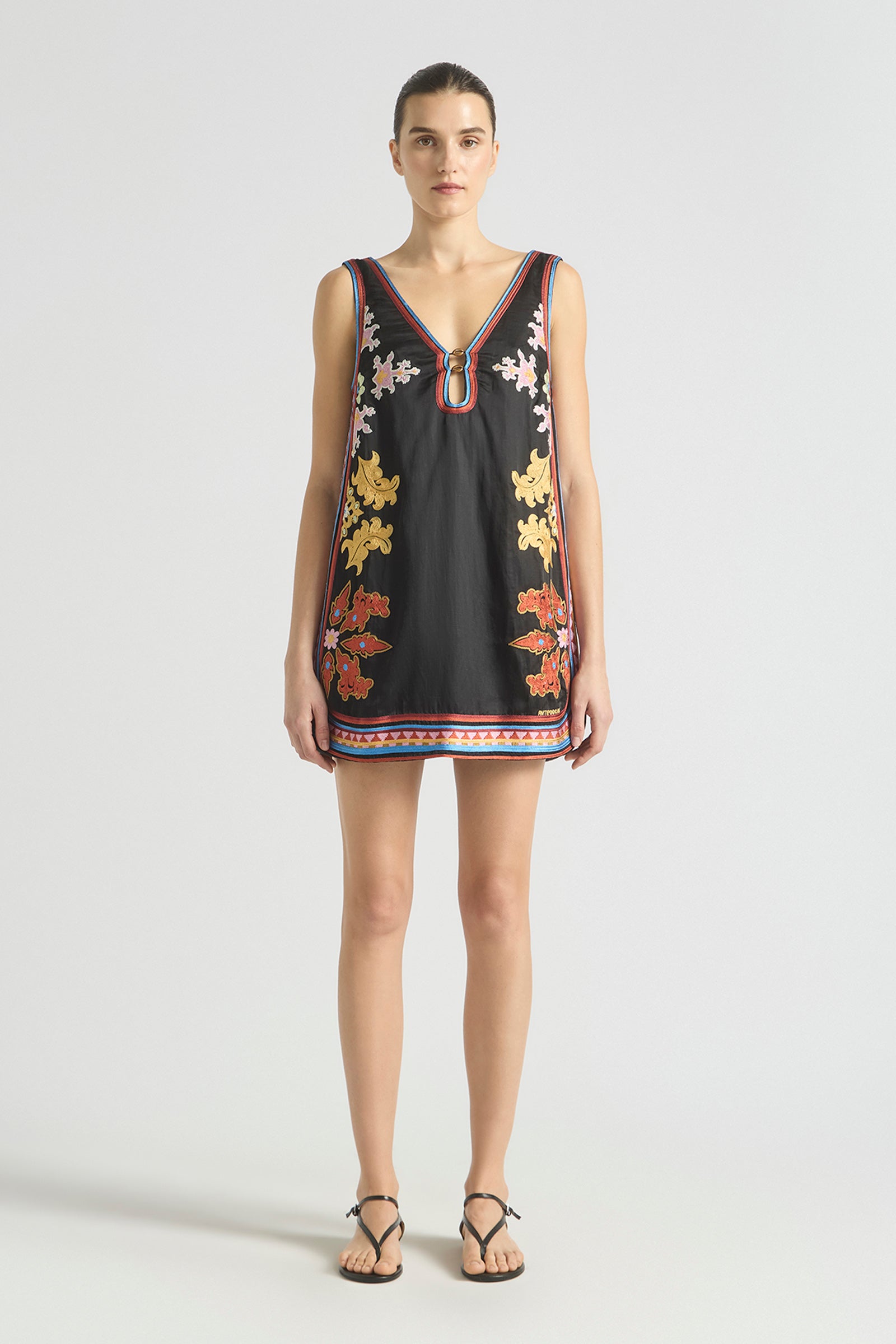 MOONLIT BEAD V NECK MINI