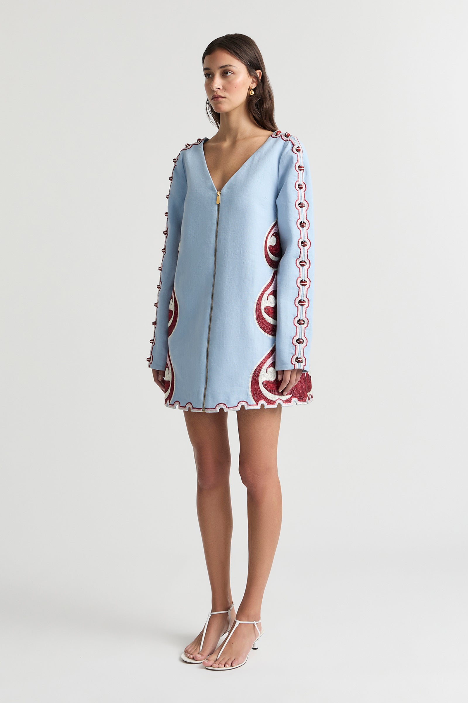 TWIN RIVERS SLIM SLEEVE MINI DRESS