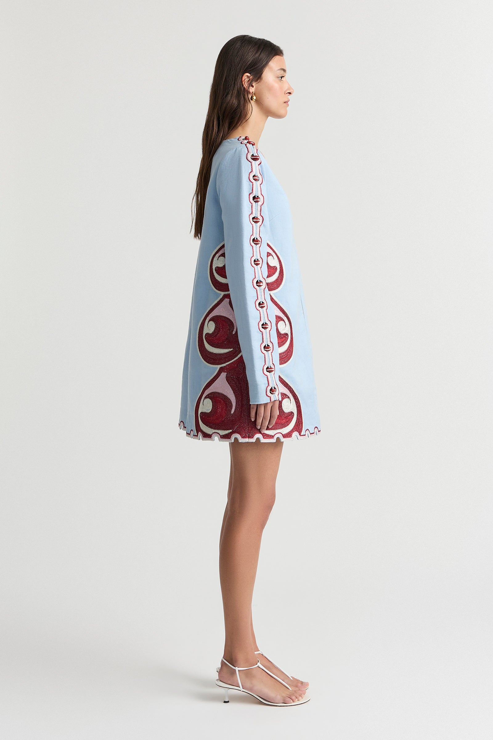 TWIN RIVERS SLIM SLEEVE MINI DRESS