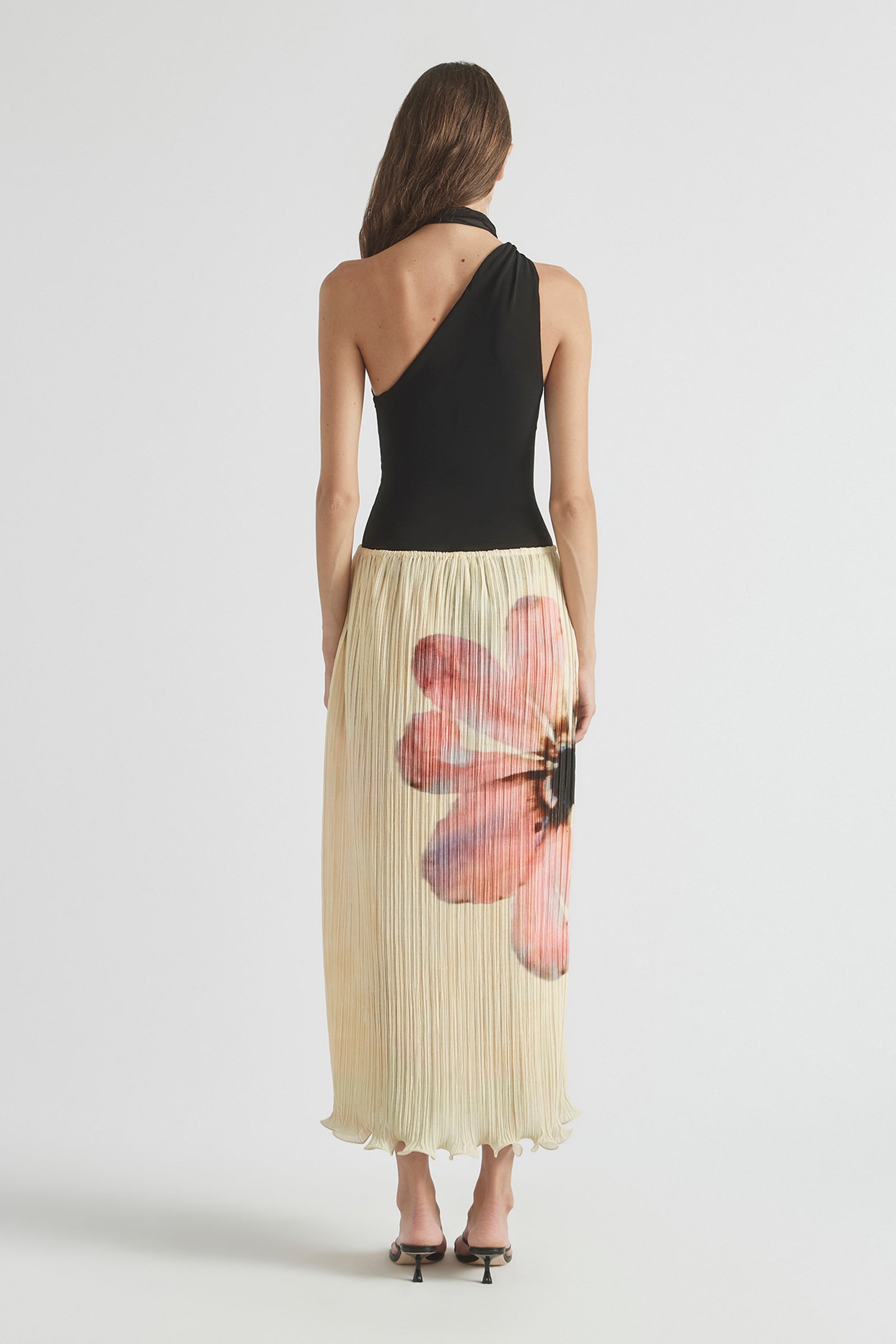 LIGHT SPEED PLEATED FLUTE MAXI SKIRT