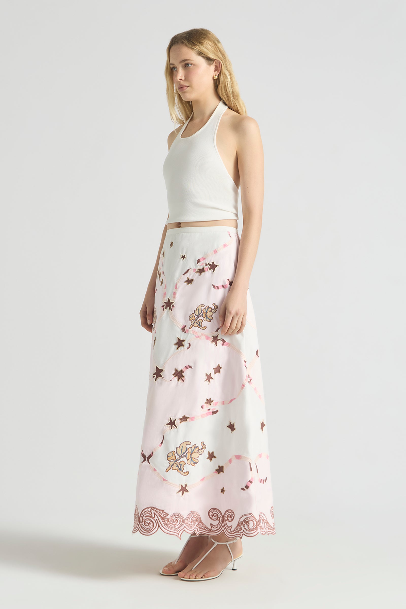 TAKE IT EASY FLARE MAXI SKIRT