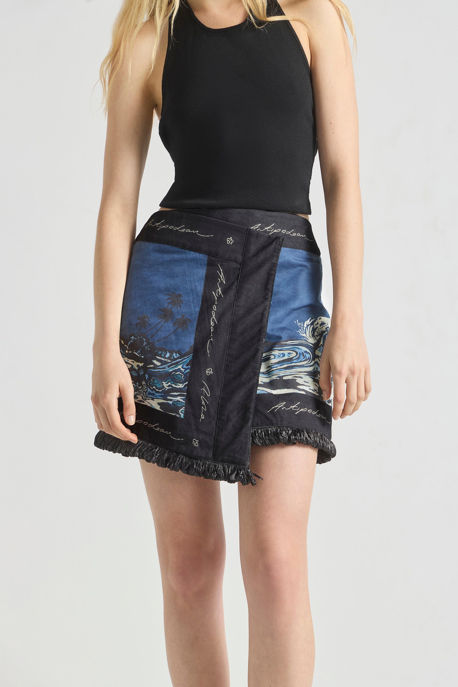 WAVEPOOL WRAP MINI SKIRT