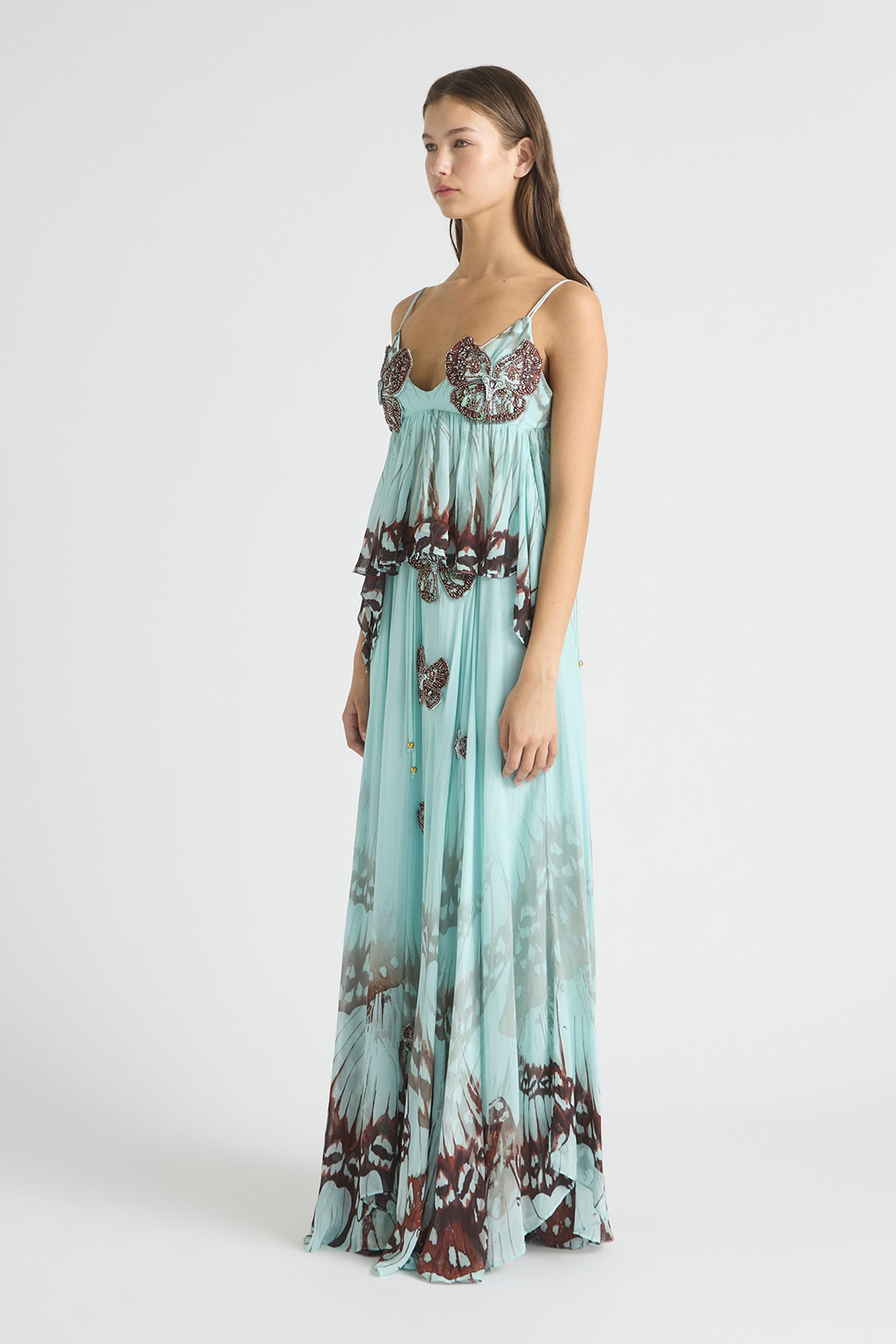 BUTTERFLY EFFECT HIPSTER FLARE MAXI SKIRT