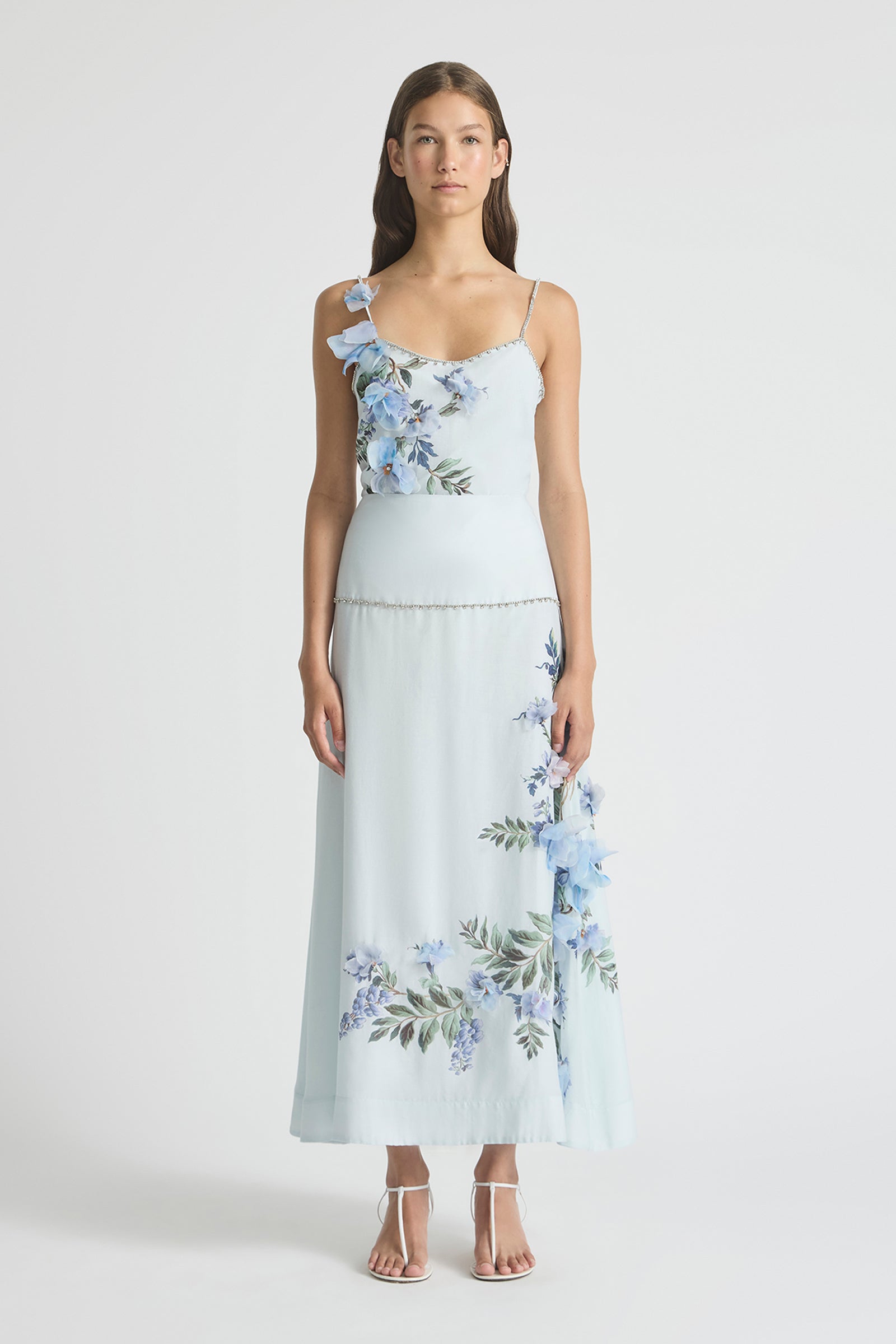 BISOUS FLOWER YOKE SKIRT
