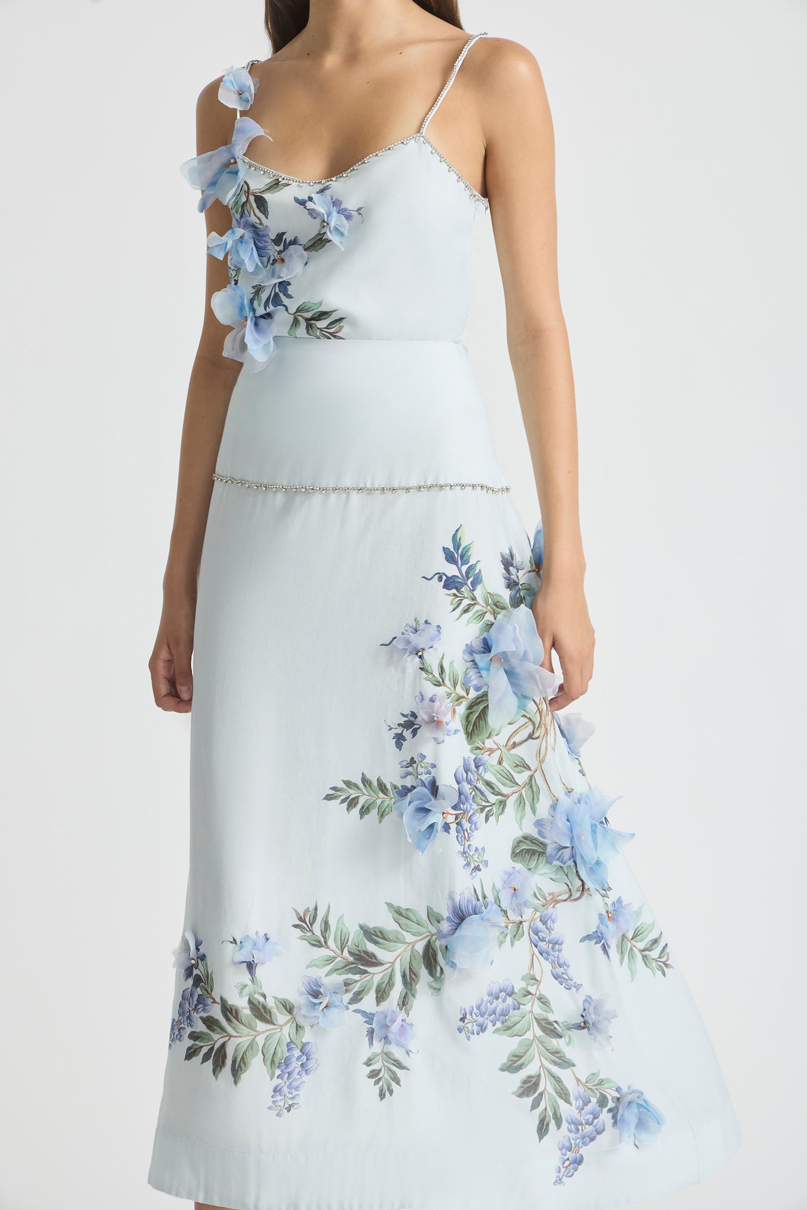 BISOUS FLOWER YOKE SKIRT