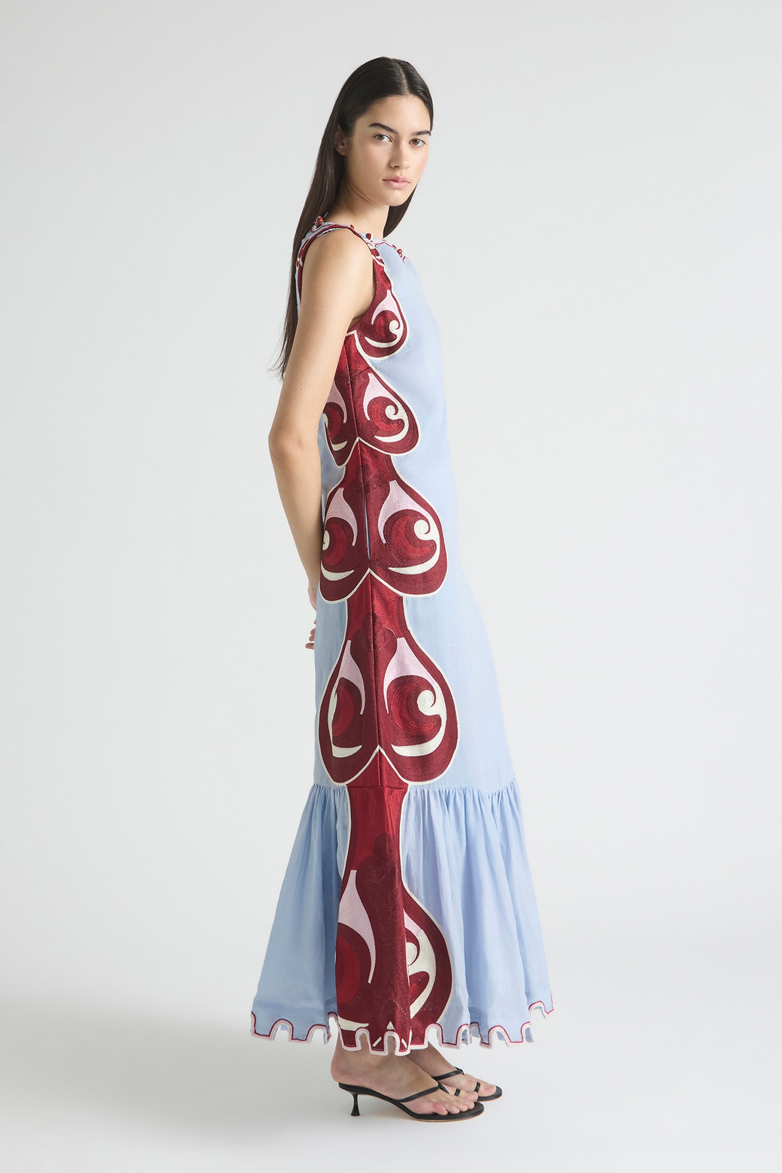 TWIN RIVERS BOAT NECK MAXI DRESS