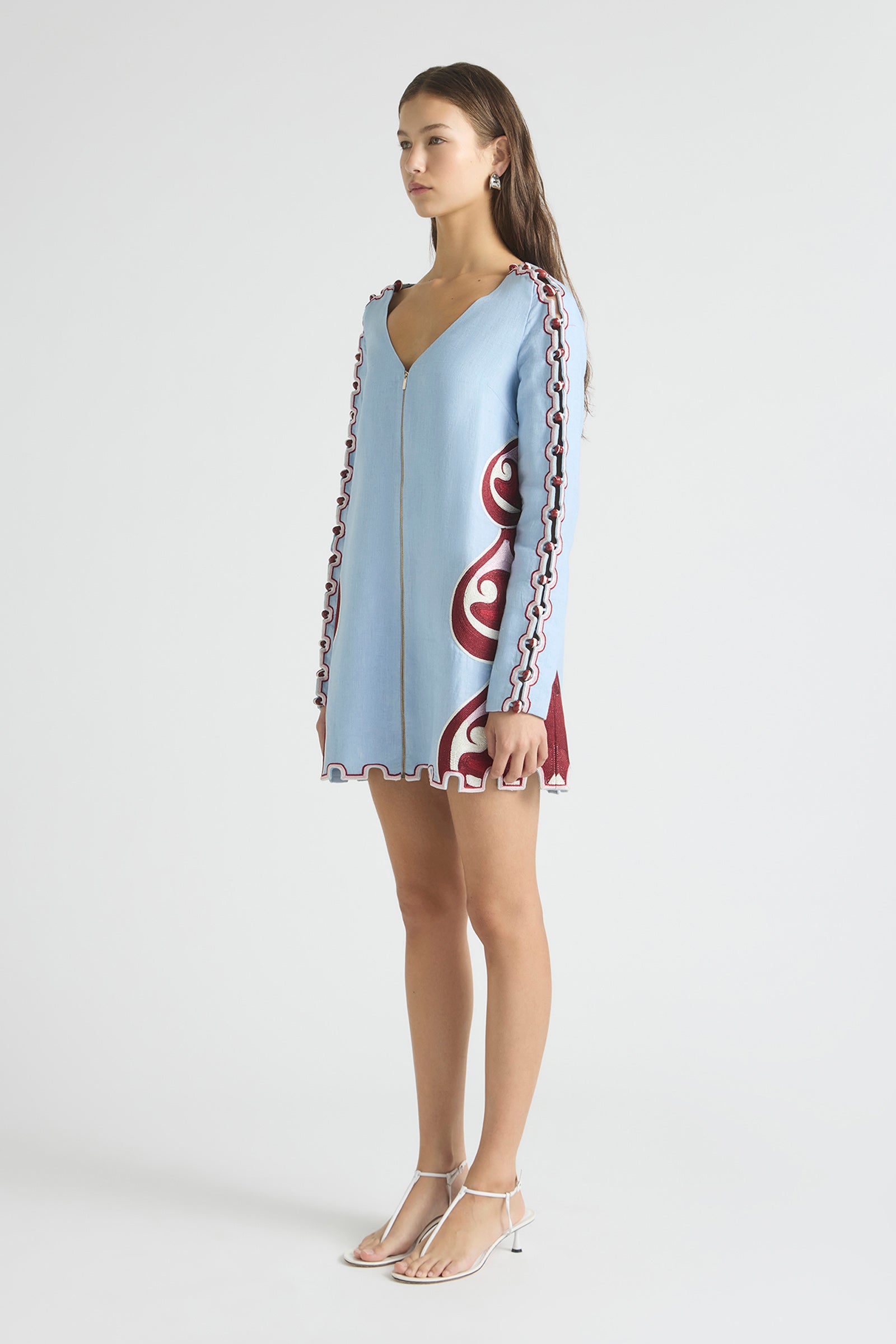 TWIN RIVERS SLIM SLEEVE MINI DRESS