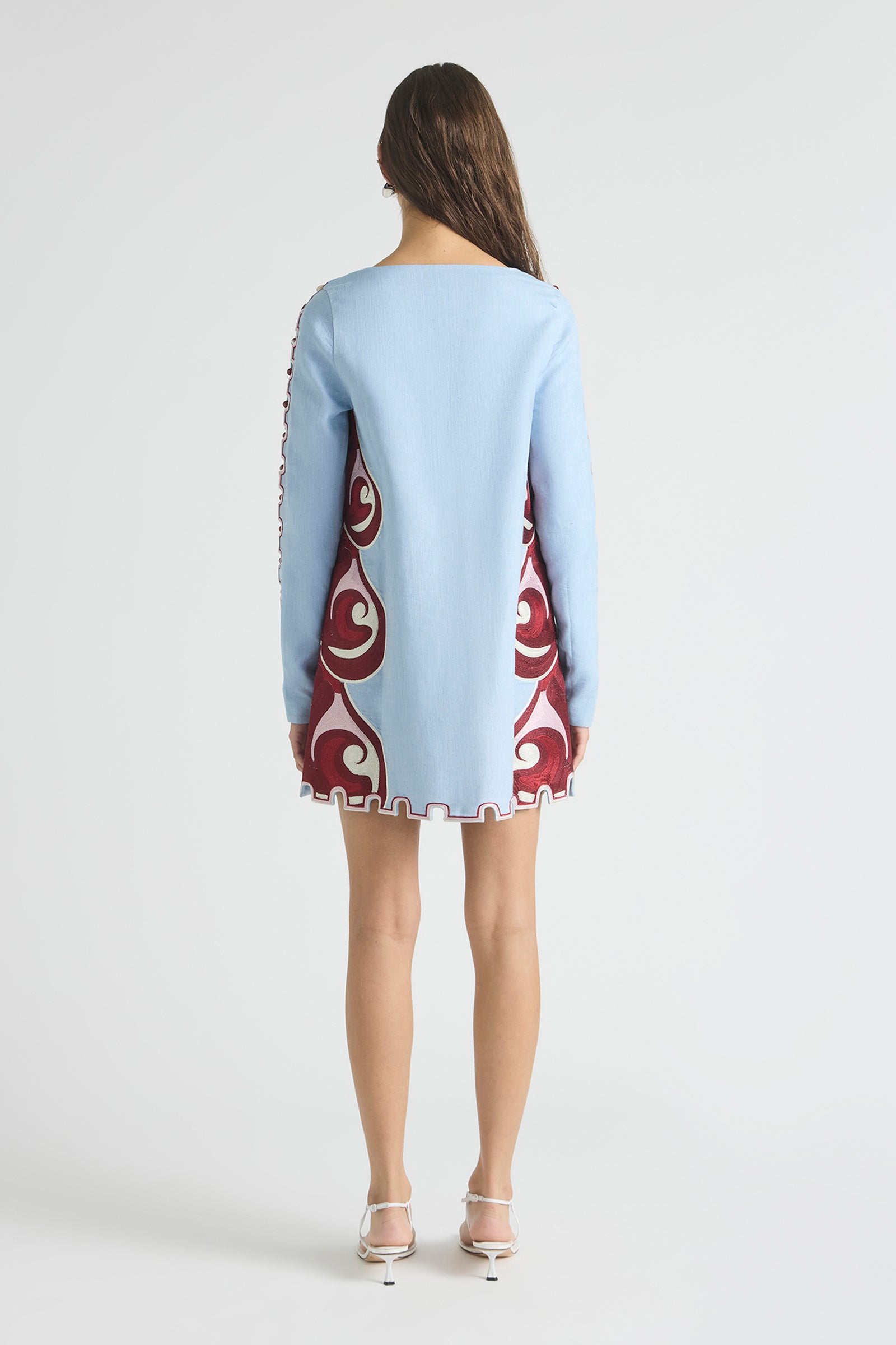 TWIN RIVERS SLIM SLEEVE MINI DRESS